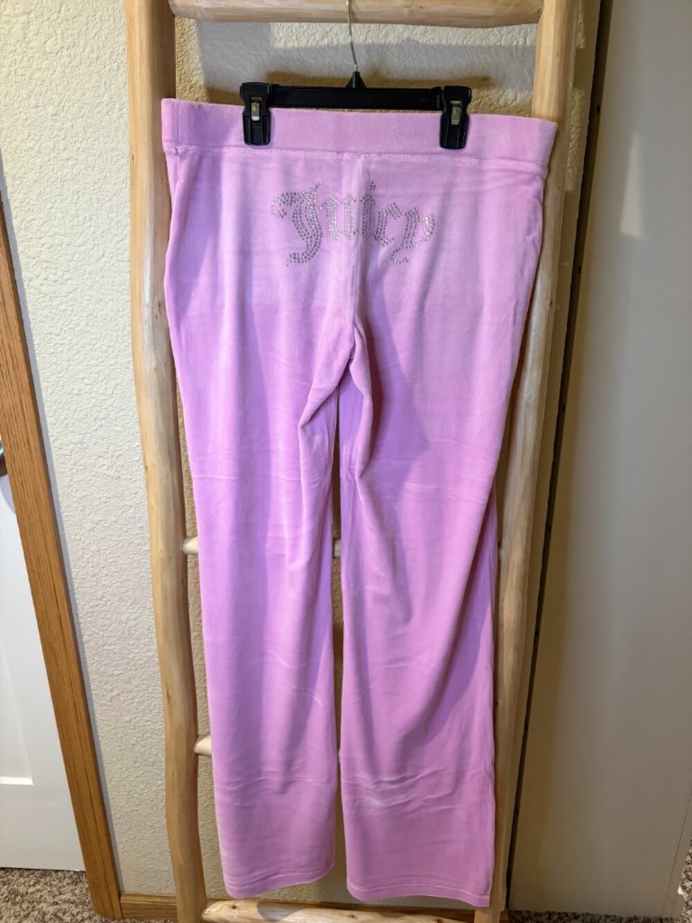 Juicy Couture Pink Velour Tracksuit Hoodie Pants Set Medium NWT - Picture 6 of 8